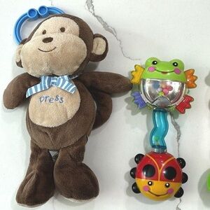 Fisher Price | BabiesRUs Infant Baby Rattles Monkey Frog Ladybug